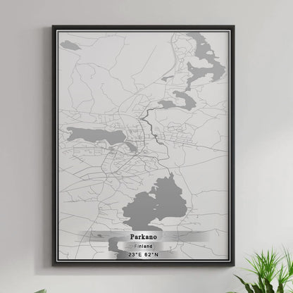 ROAD MAP OF PARKANO, FINLAND BY MAPBAKES