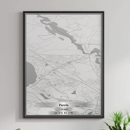 ROAD MAP OF PAROLA, FINLAND BY MAPBAKES