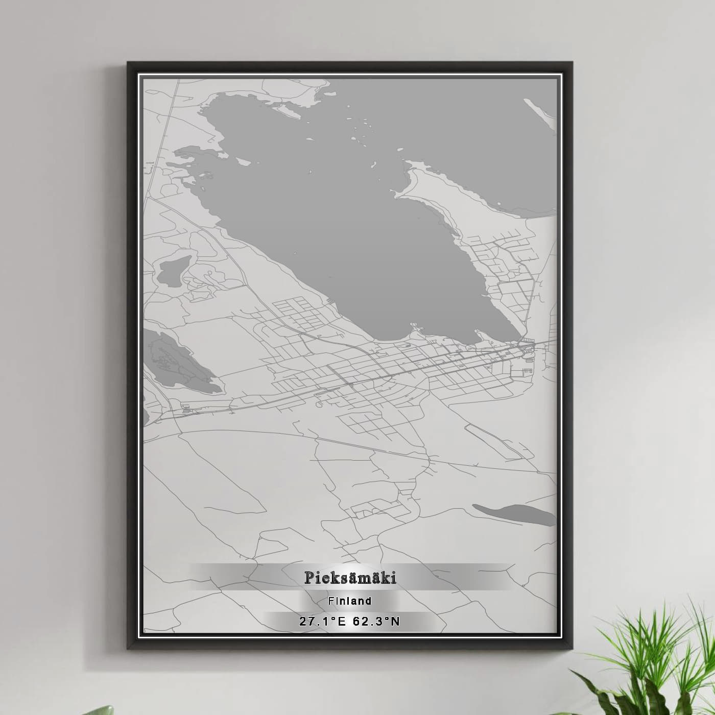 ROAD MAP OF PIEKSÄMÄKI, FINLAND BY MAPBAKES