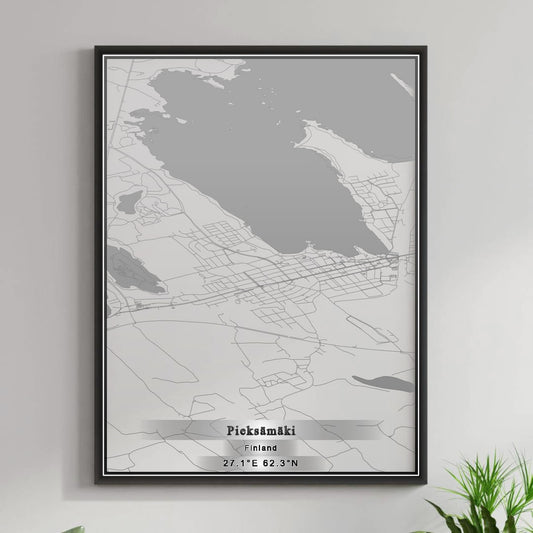 ROAD MAP OF PIEKSÄMÄKI, FINLAND BY MAPBAKES