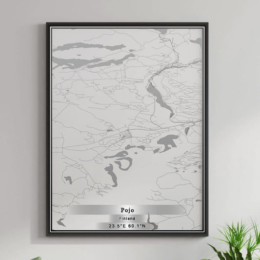 ROAD MAP OF POJO, FINLAND BY MAPBAKES