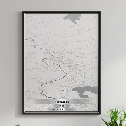 ROAD MAP OF PORNAINEN, FINLAND BY MAPBAKES