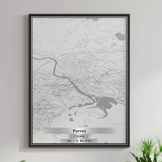 ROAD MAP OF PORVOO, FINLAND BY MAPBAKES