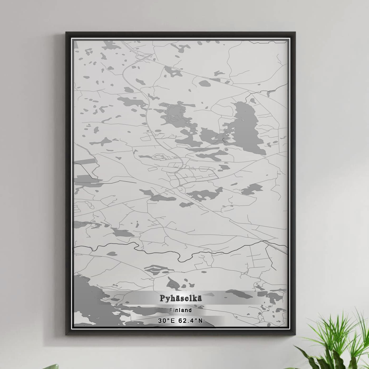 ROAD MAP OF PYHÄSELKÄ, FINLAND BY MAPBAKES