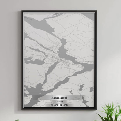 ROAD MAP OF RAUTALAMPI, FINLAND BY MAPBAKES