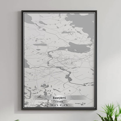 ROAD MAP OF RAUTJÄRVI, FINLAND BY MAPBAKES