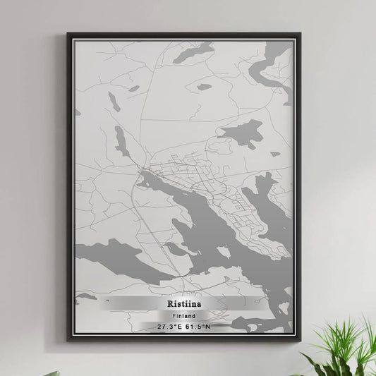 ROAD MAP OF RISTIINA, FINLAND BY MAPBAKES