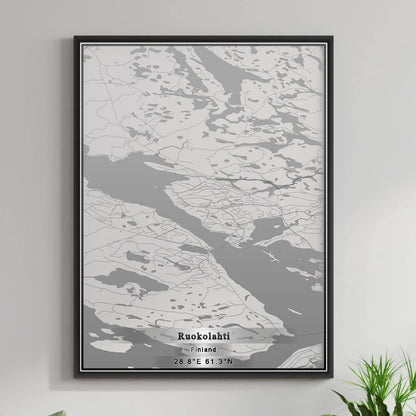 ROAD MAP OF RUOKOLAHTI, FINLAND BY MAPBAKES