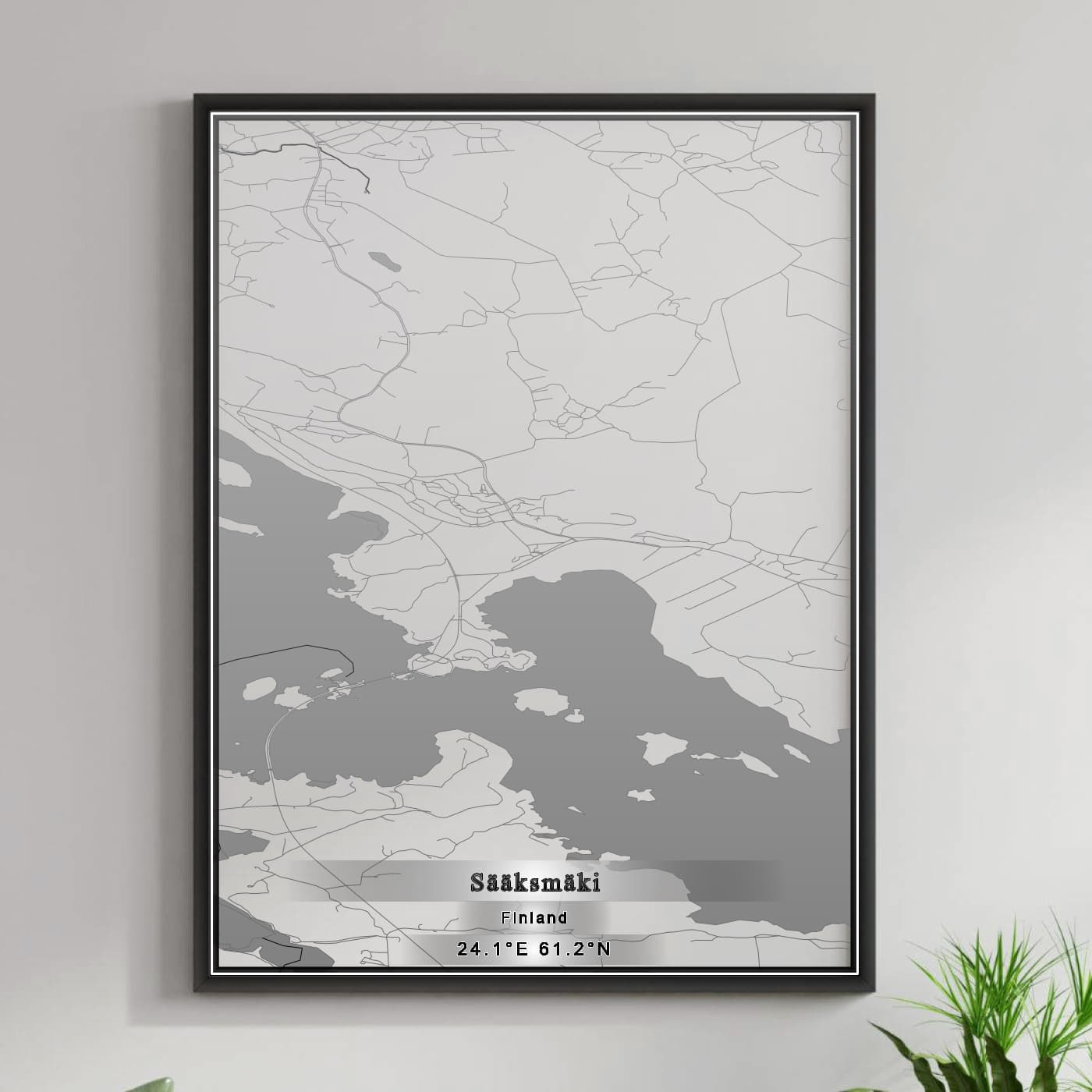 ROAD MAP OF SÄÄKSMÄKI, FINLAND BY MAPBAKES