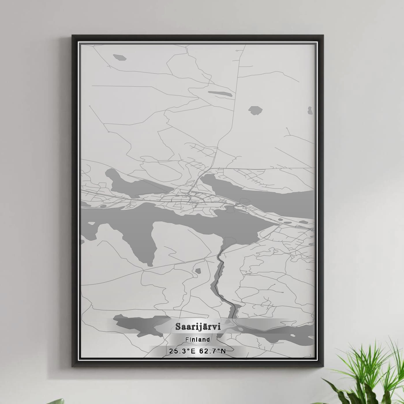 ROAD MAP OF SAARIJÄRVI, FINLAND BY MAPBAKES