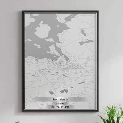 ROAD MAP OF SAVITAIPALE, FINLAND BY MAPBAKES