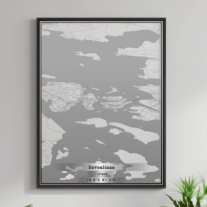 ROAD MAP OF SAVONLINNA, FINLAND BY MAPBAKES