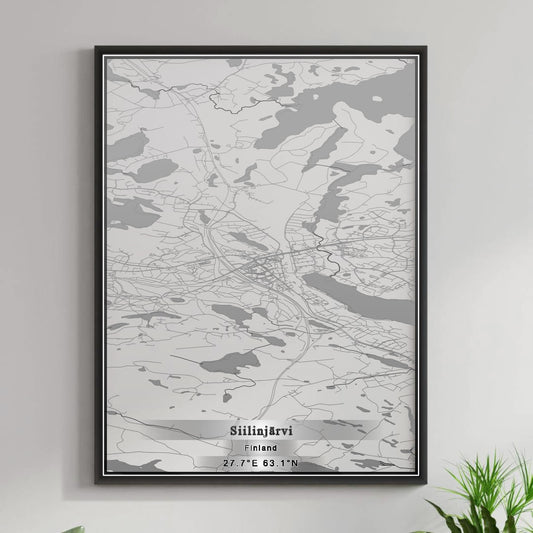 ROAD MAP OF SIILINJÄRVI, FINLAND BY MAPBAKES