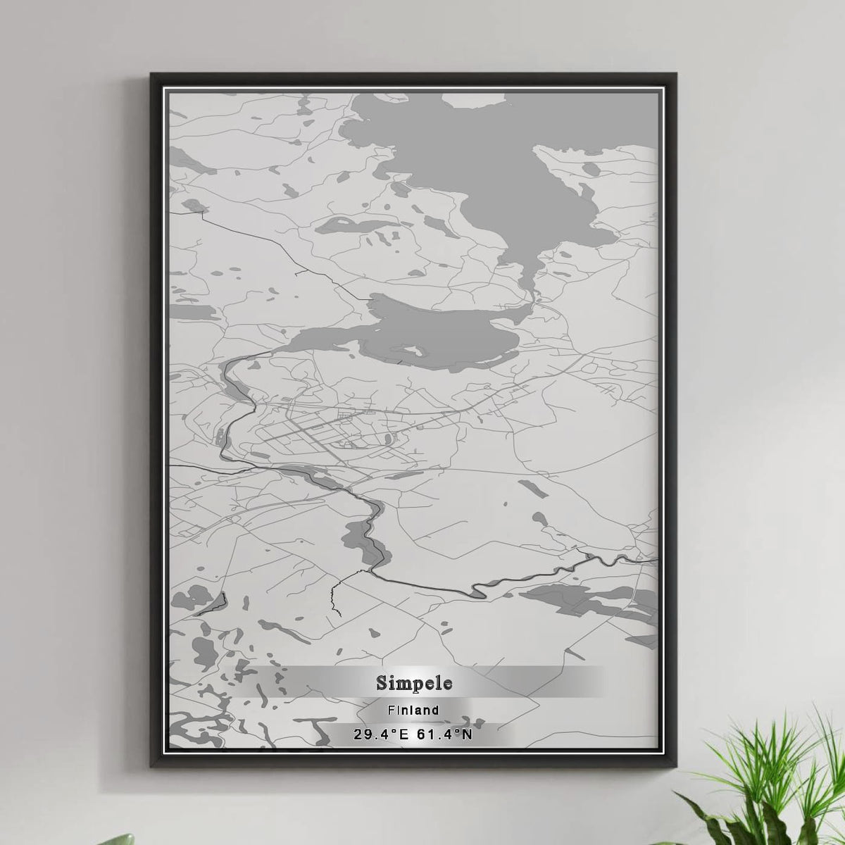 ROAD MAP OF SIMPELE, FINLAND BY MAPBAKES
