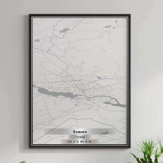 ROAD MAP OF SOMERO, FINLAND BY MAPBAKES