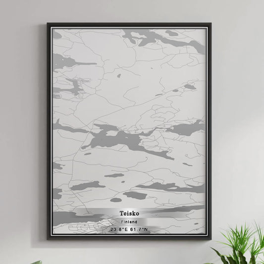 ROAD MAP OF TEISKO, FINLAND BY MAPBAKES