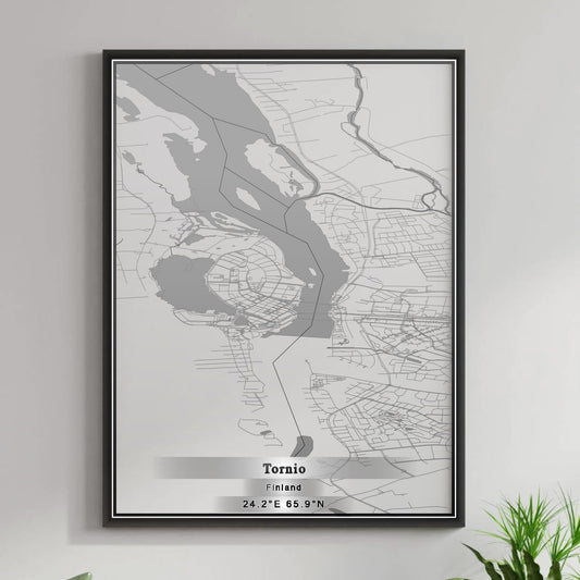 ROAD MAP OF TORNIO, FINLAND BY MAPBAKES