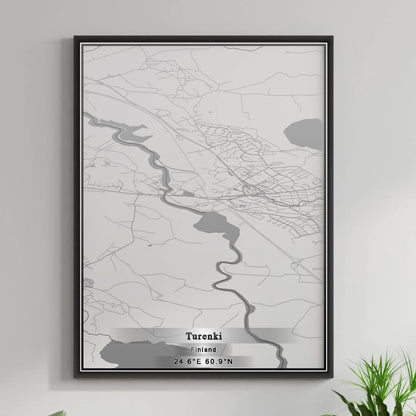 ROAD MAP OF TURENKI, FINLAND BY MAPBAKES