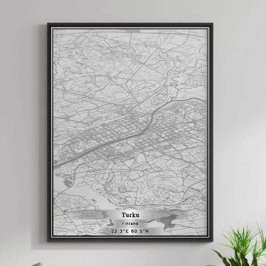 ROAD MAP OF TURKU, FINLAND BY MAPBAKES