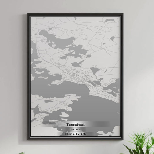 ROAD MAP OF TUUSNIEMI, FINLAND BY MAPBAKES