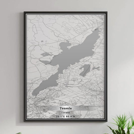 ROAD MAP OF TUUSULA, FINLAND BY MAPBAKES