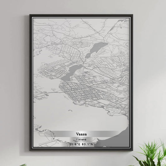 ROAD MAP OF VAASA, FINLAND BY MAPBAKES