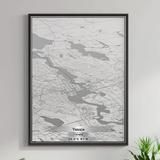 ROAD MAP OF VANAJA, FINLAND BY MAPBAKES