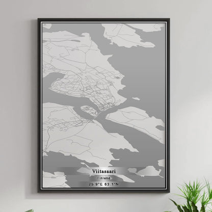 ROAD MAP OF VIITASAARI, FINLAND BY MAPBAKES