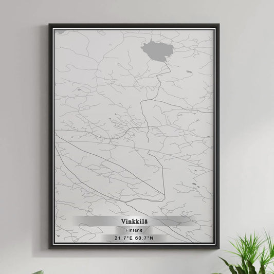 ROAD MAP OF VINKKILÄ, FINLAND BY MAPBAKES