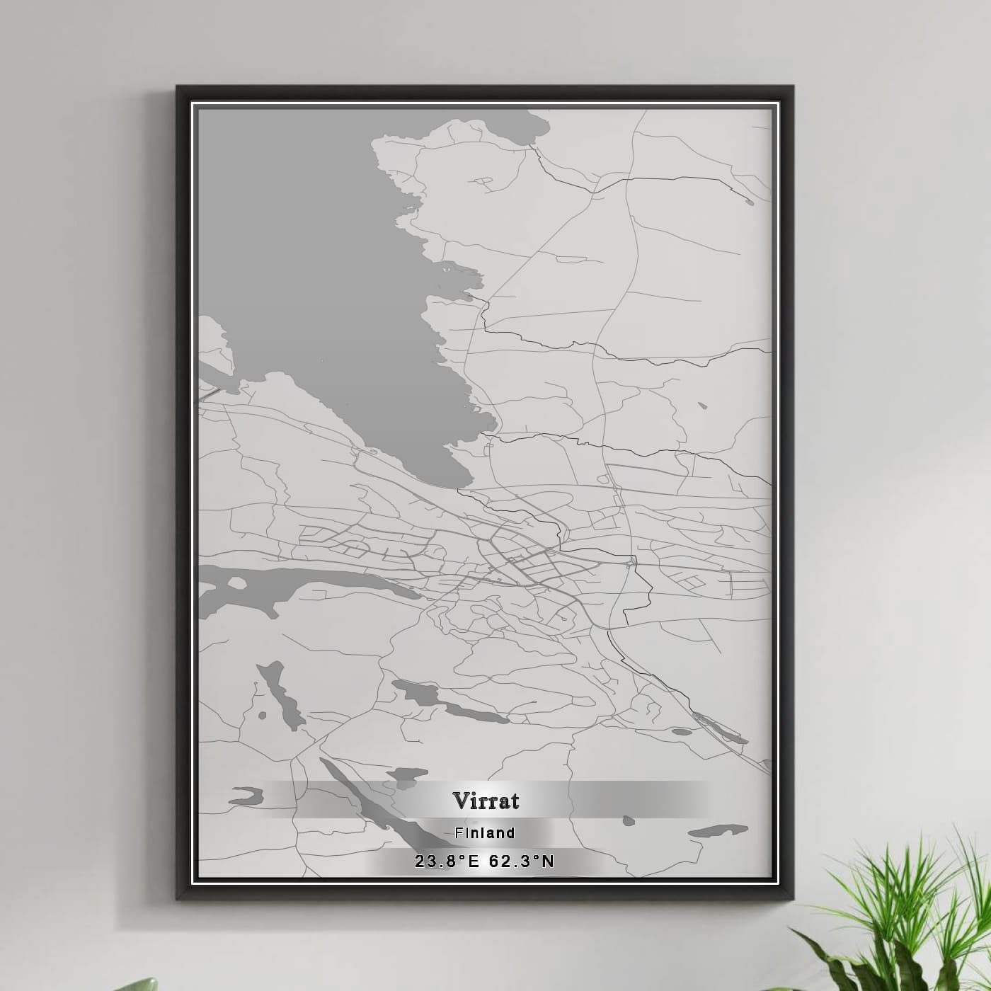 ROAD MAP OF VIRRAT, FINLAND BY MAPBAKES