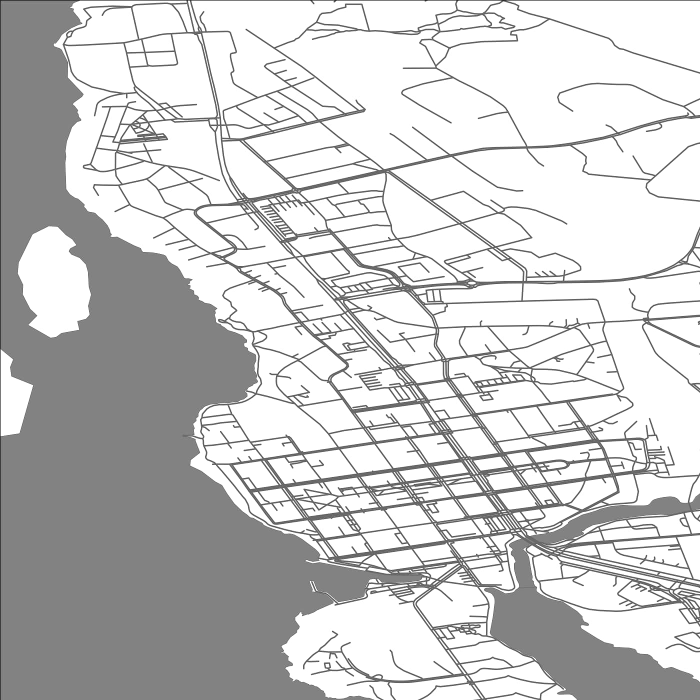 ROAD MAP OF IISALMI, FINLAND BY MAPBAKES