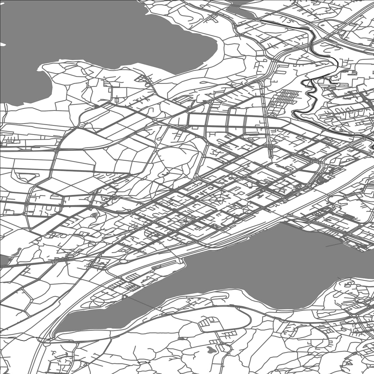 ROAD MAP OF JYVÄSKYLÄ, FINLAND BY MAPBAKES