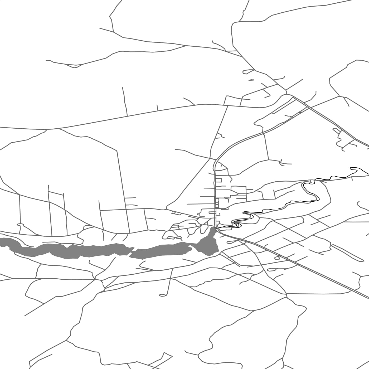 ROAD MAP OF KORKEAKOSKI, FINLAND BY MAPBAKES