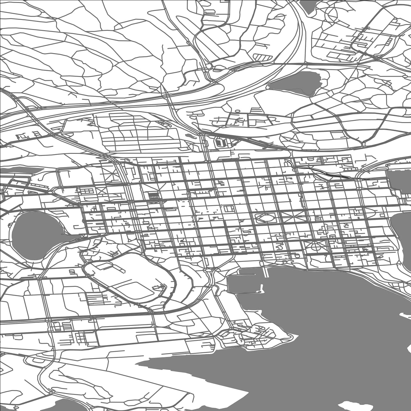 ROAD MAP OF KUOPIO, FINLAND BY MAPBAKES