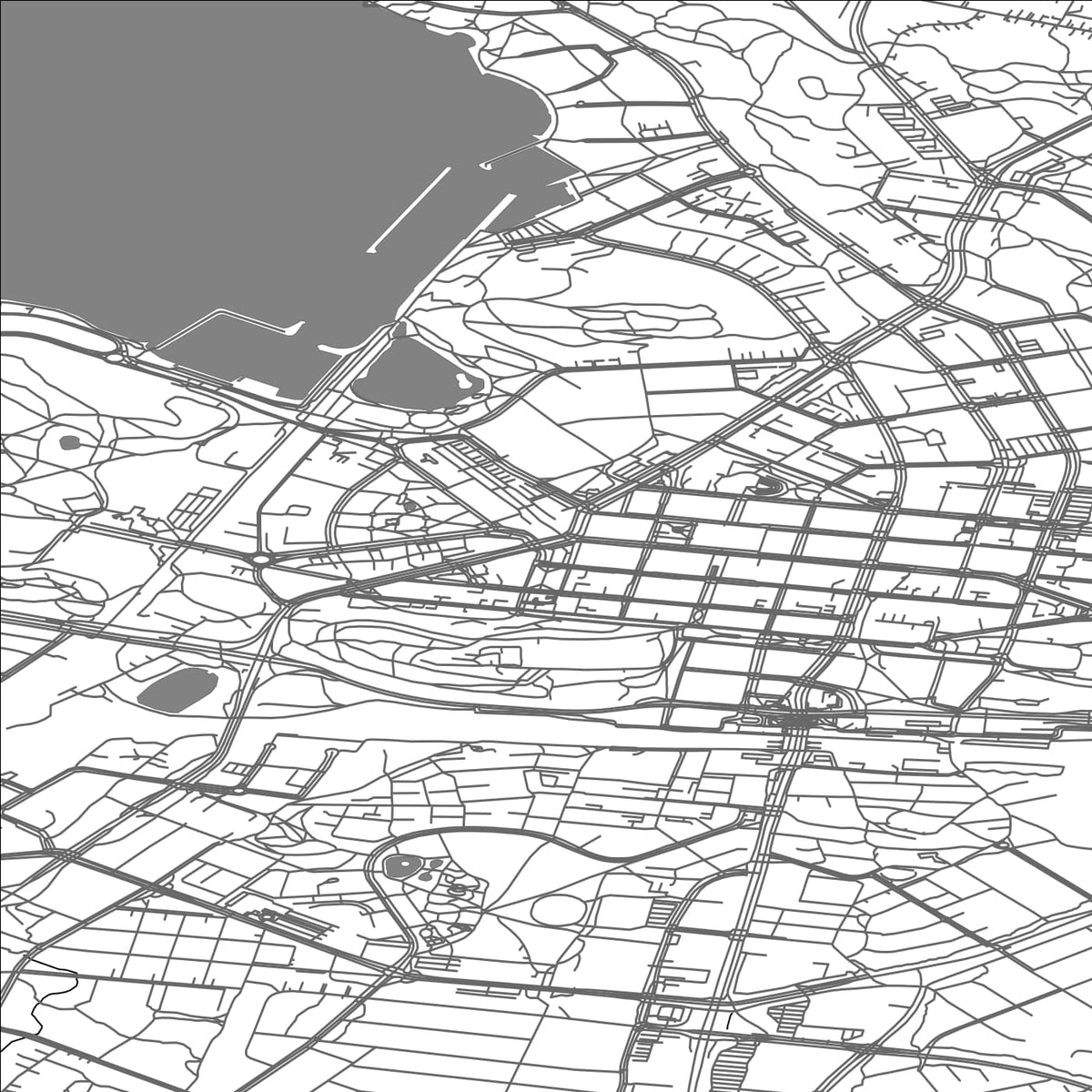 ROAD MAP OF LAHTI, FINLAND BY MAPBAKES
