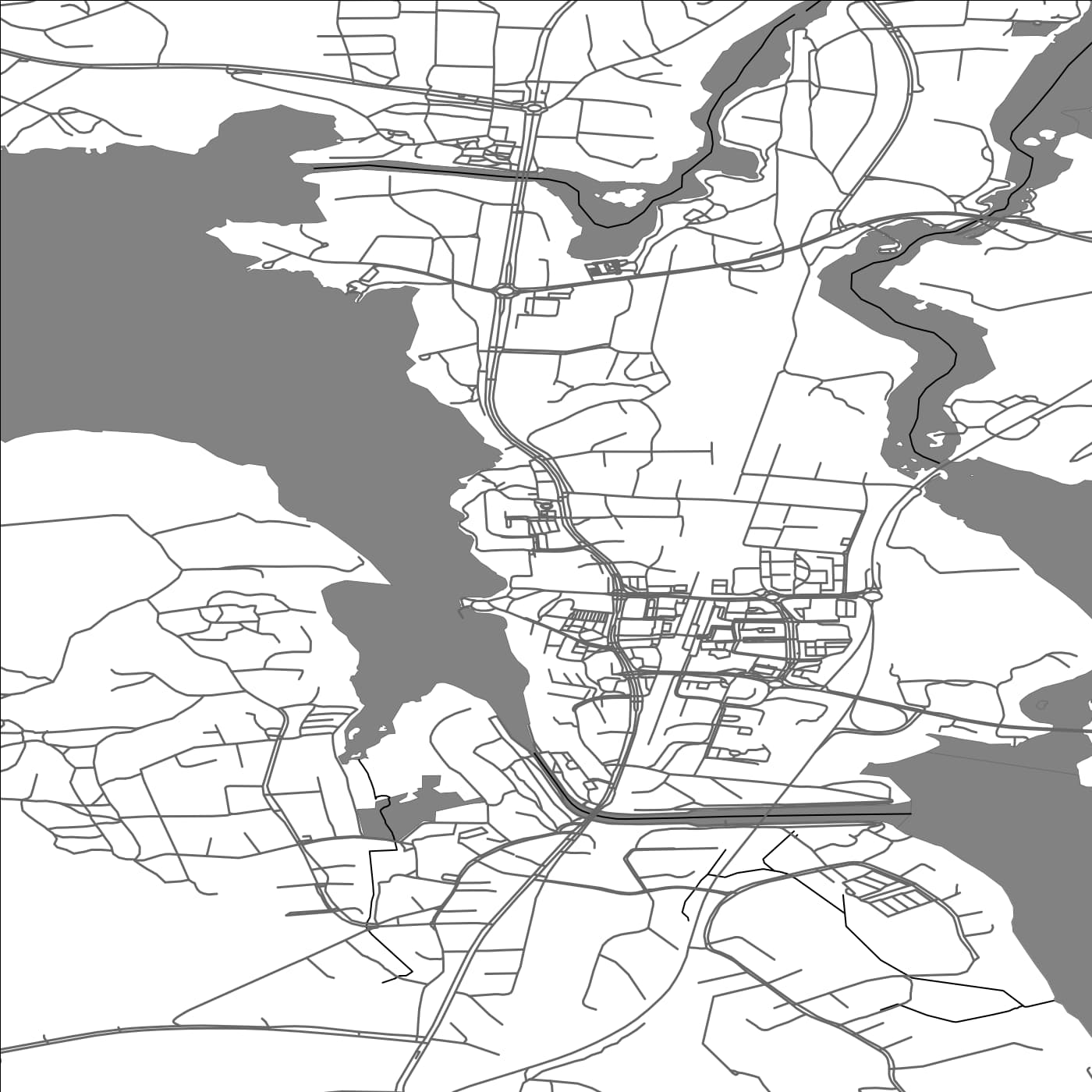 ROAD MAP OF LEMPÄÄLÄ, FINLAND BY MAPBAKES