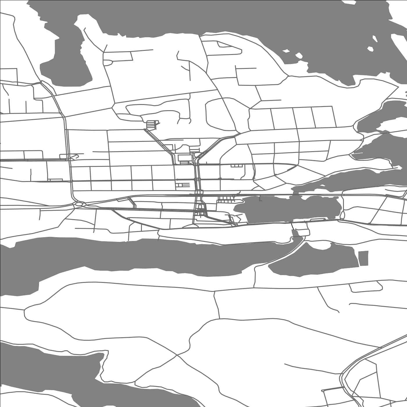 ROAD MAP OF MÄNTTÄ, FINLAND BY MAPBAKES