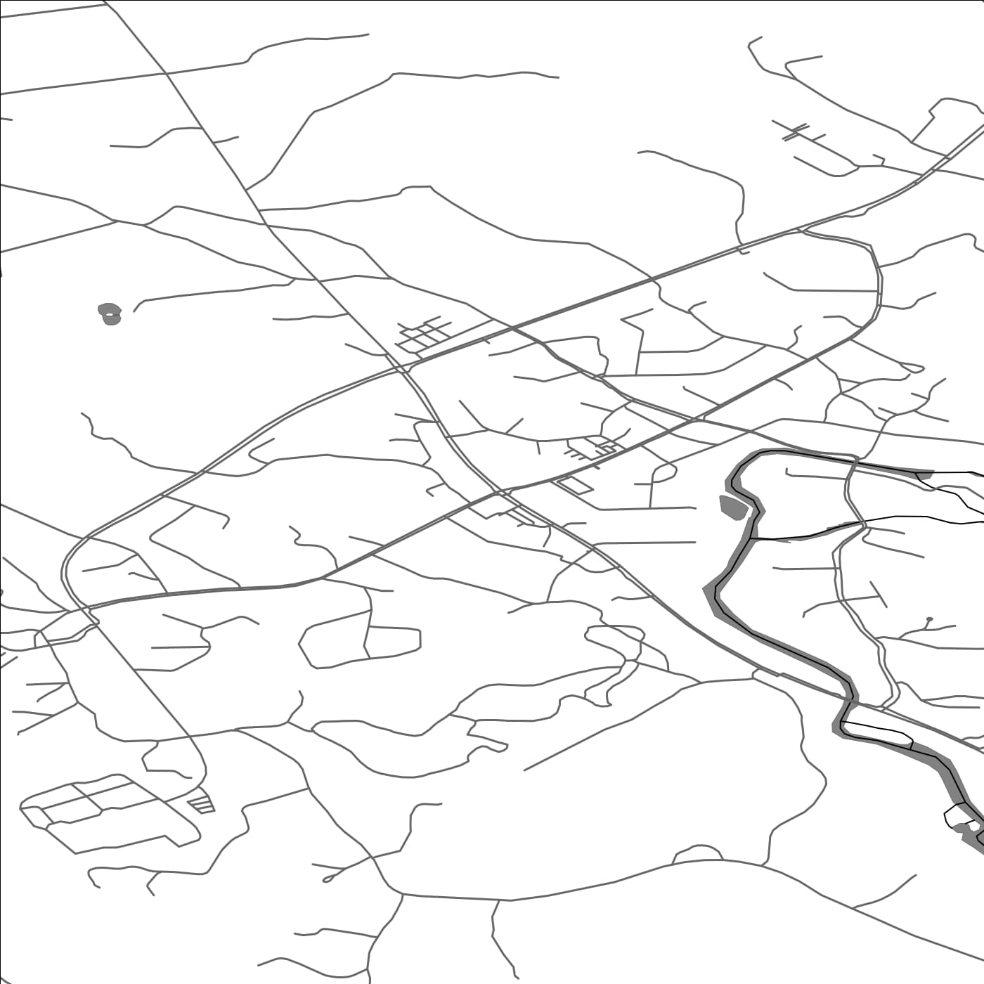 ROAD MAP OF MERIKARVIA, FINLAND BY MAPBAKES