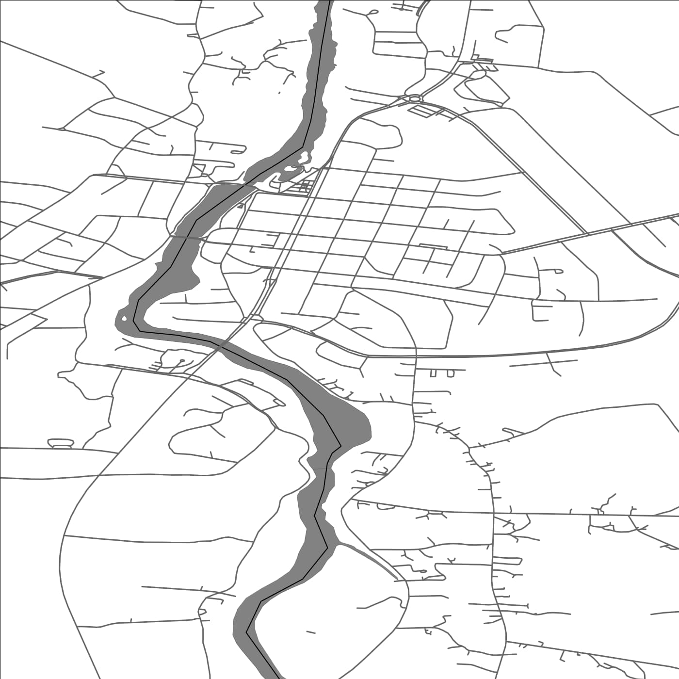 ROAD MAP OF NYKARLEBY, FINLAND BY MAPBAKES