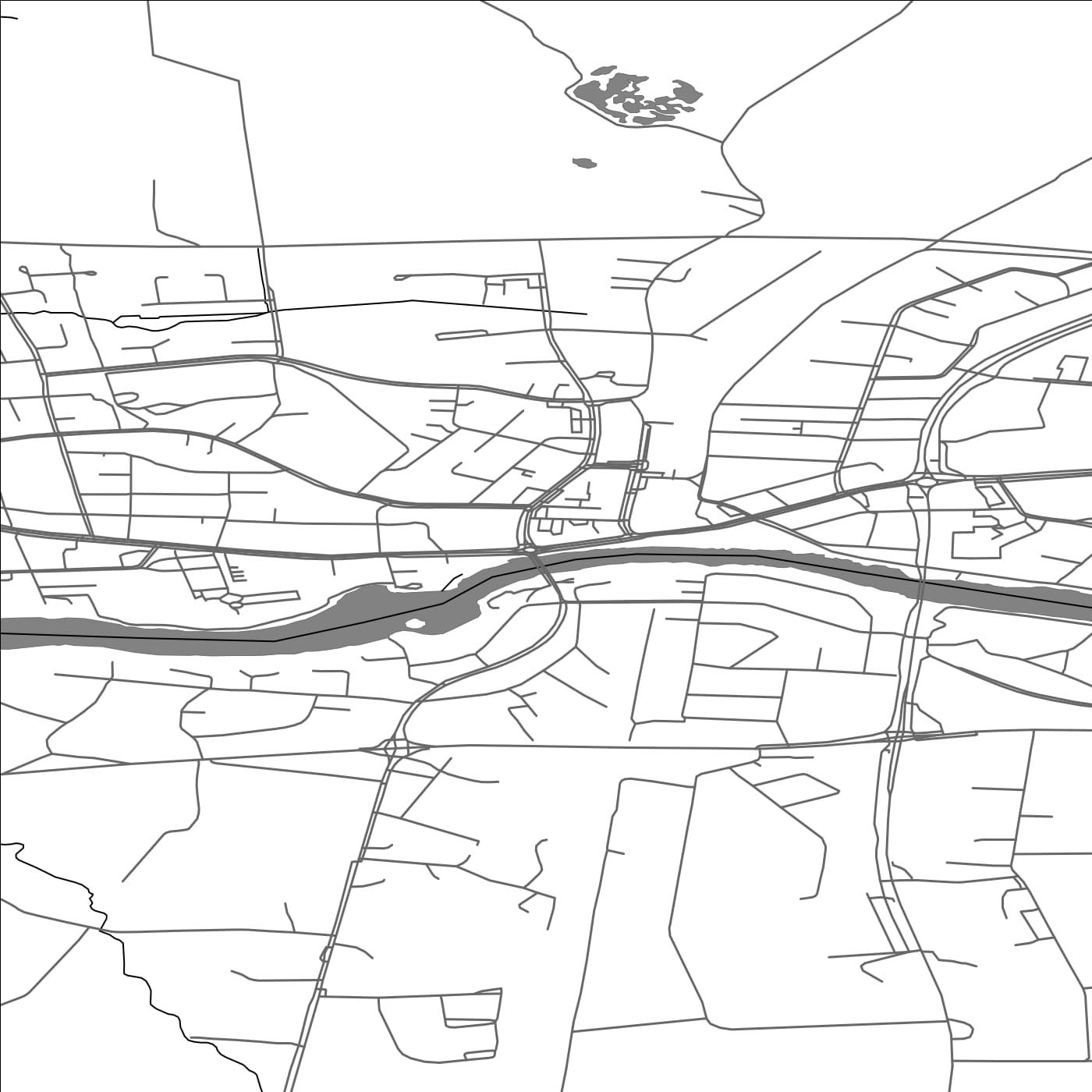 ROAD MAP OF OULAINEN, FINLAND BY MAPBAKES