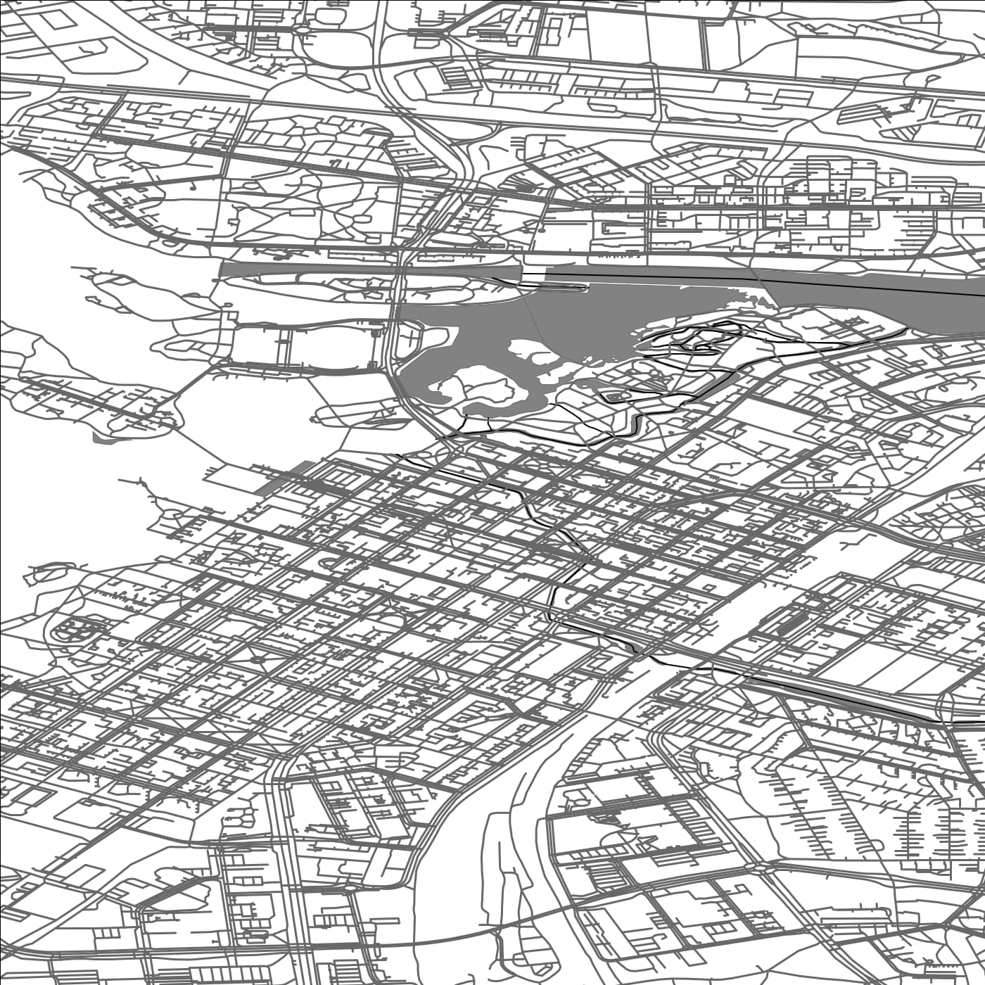 ROAD MAP OF OULU, FINLAND BY MAPBAKES