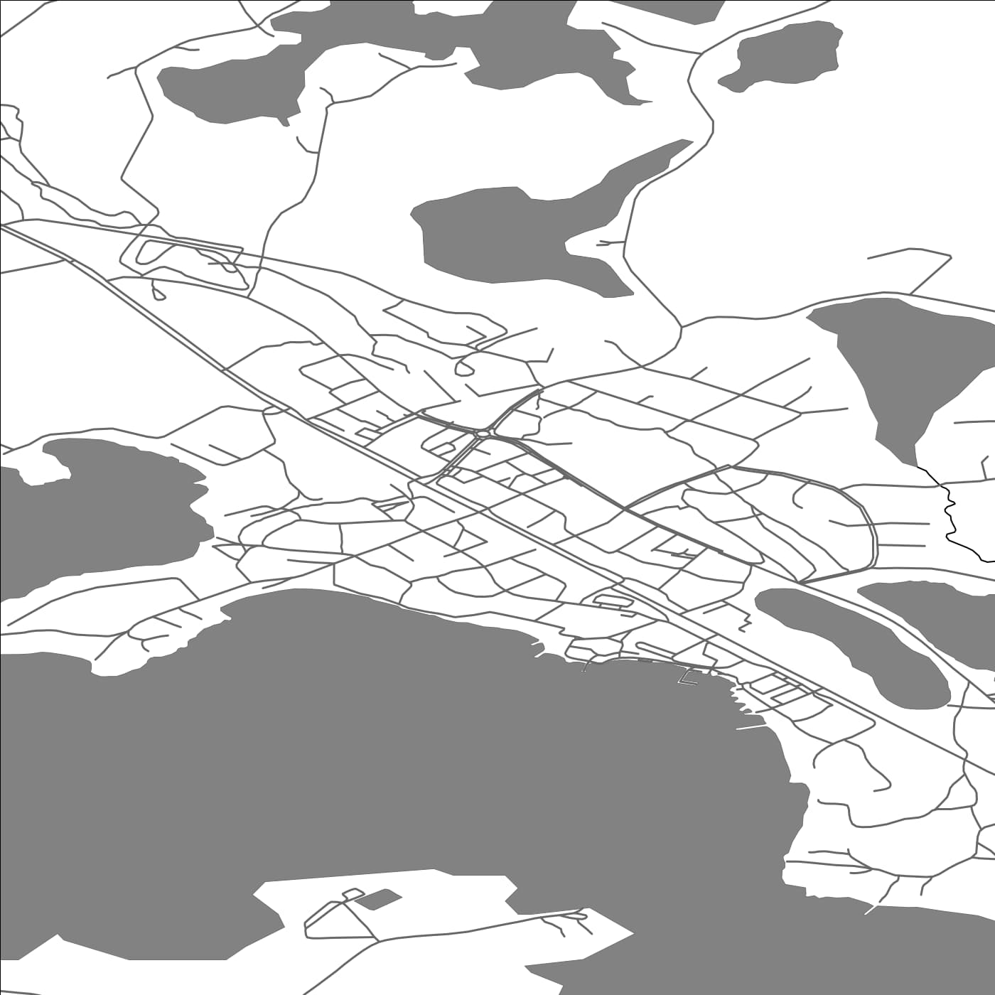 ROAD MAP OF TUUSNIEMI, FINLAND BY MAPBAKES