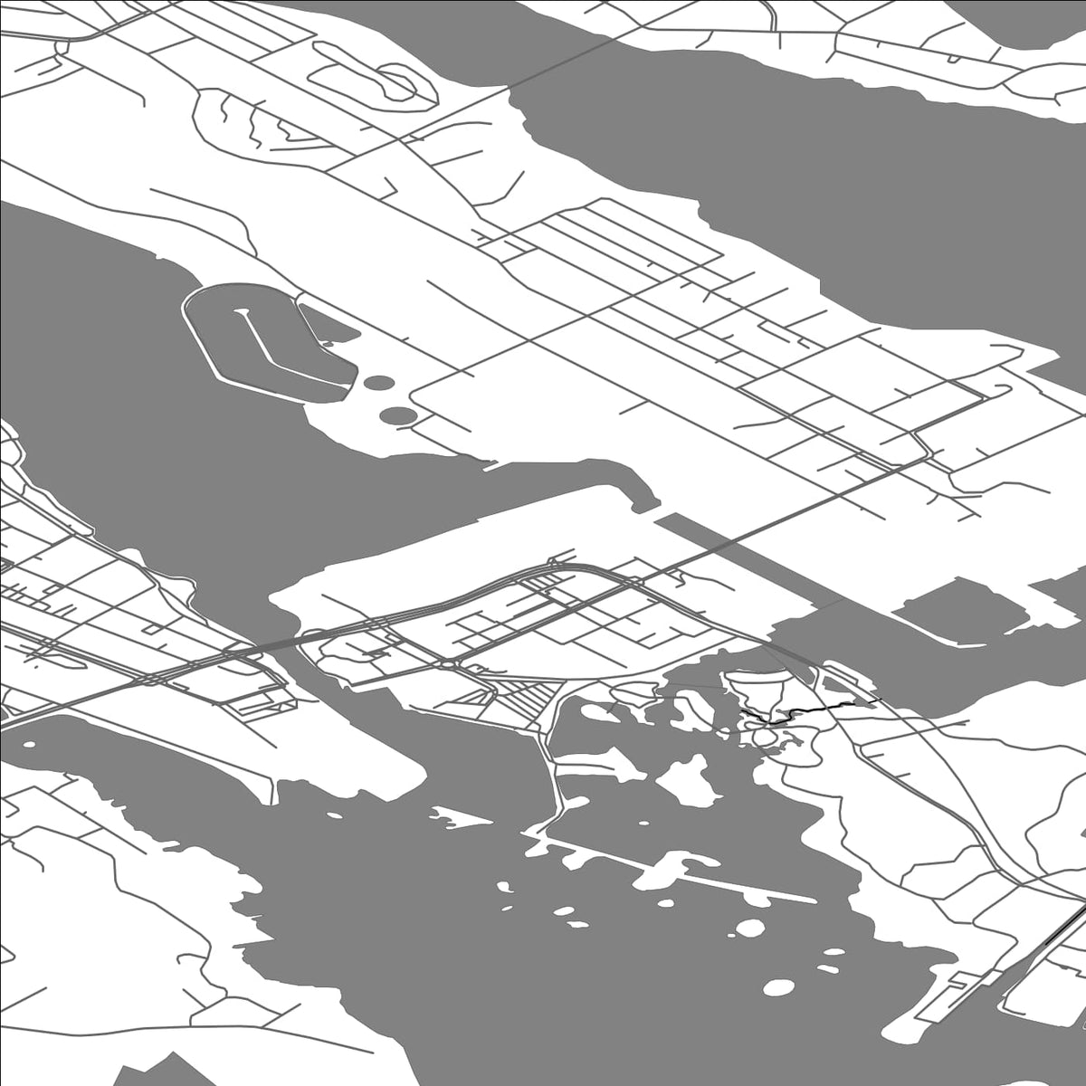 ROAD MAP OF VARKAUS, FINLAND BY MAPBAKES