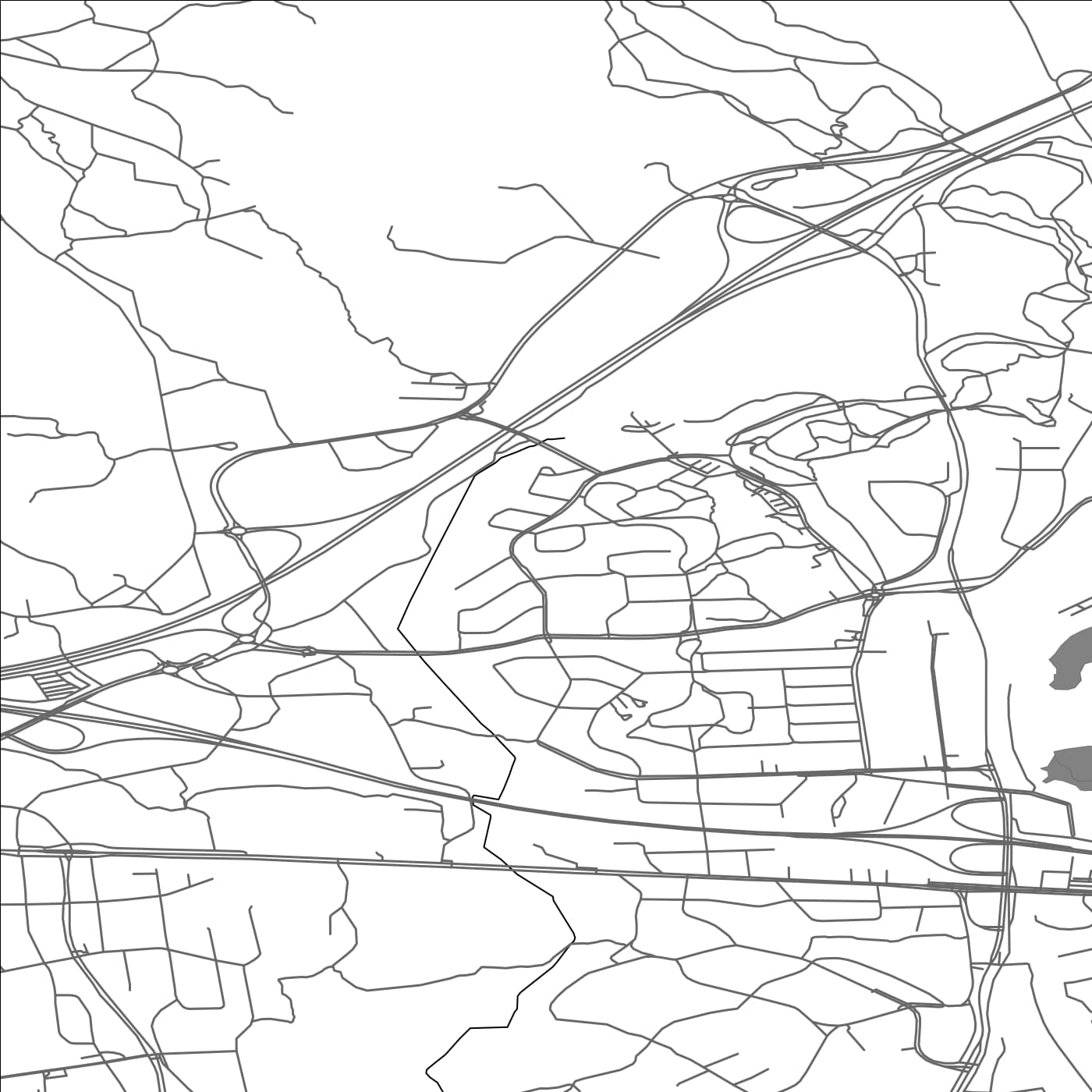 ROAD MAP OF VEHKALAHTI, FINLAND BY MAPBAKES