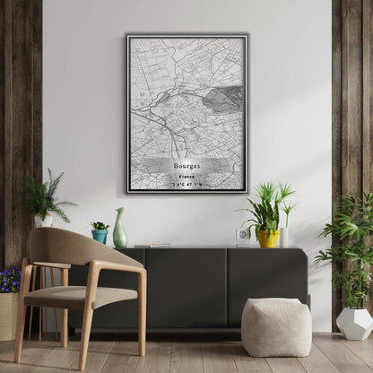 ROAD MAP OF BOURGES, FRANCE BY MAPBAKES