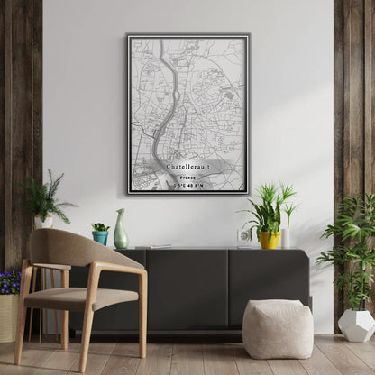 ROAD MAP OF CHATELLERAULT, FRANCE BY MAPBAKES