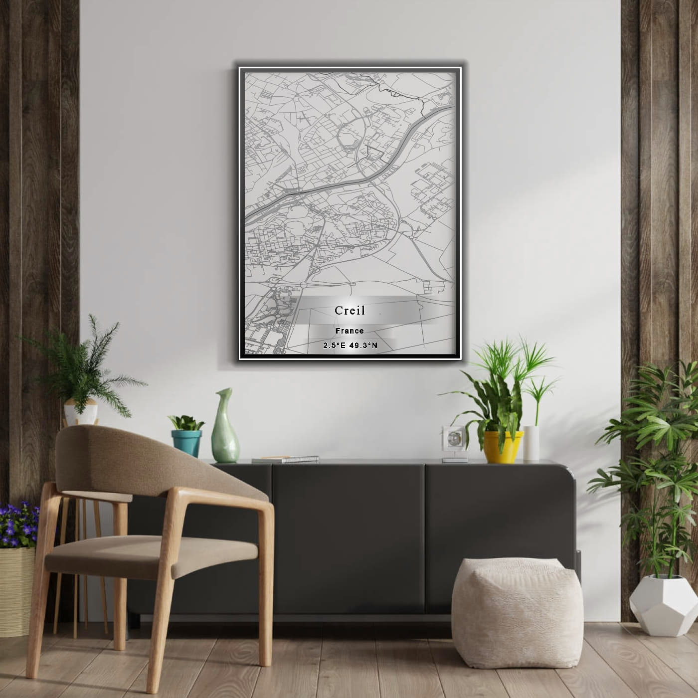 ROAD MAP OF CREIL, FRANCE BY MAPBAKES