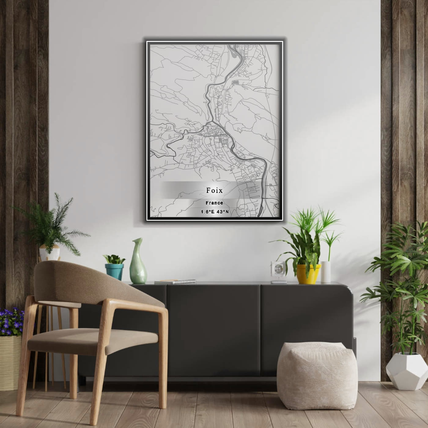 ROAD MAP OF FOIX, FRANCE BY MAPBAKES