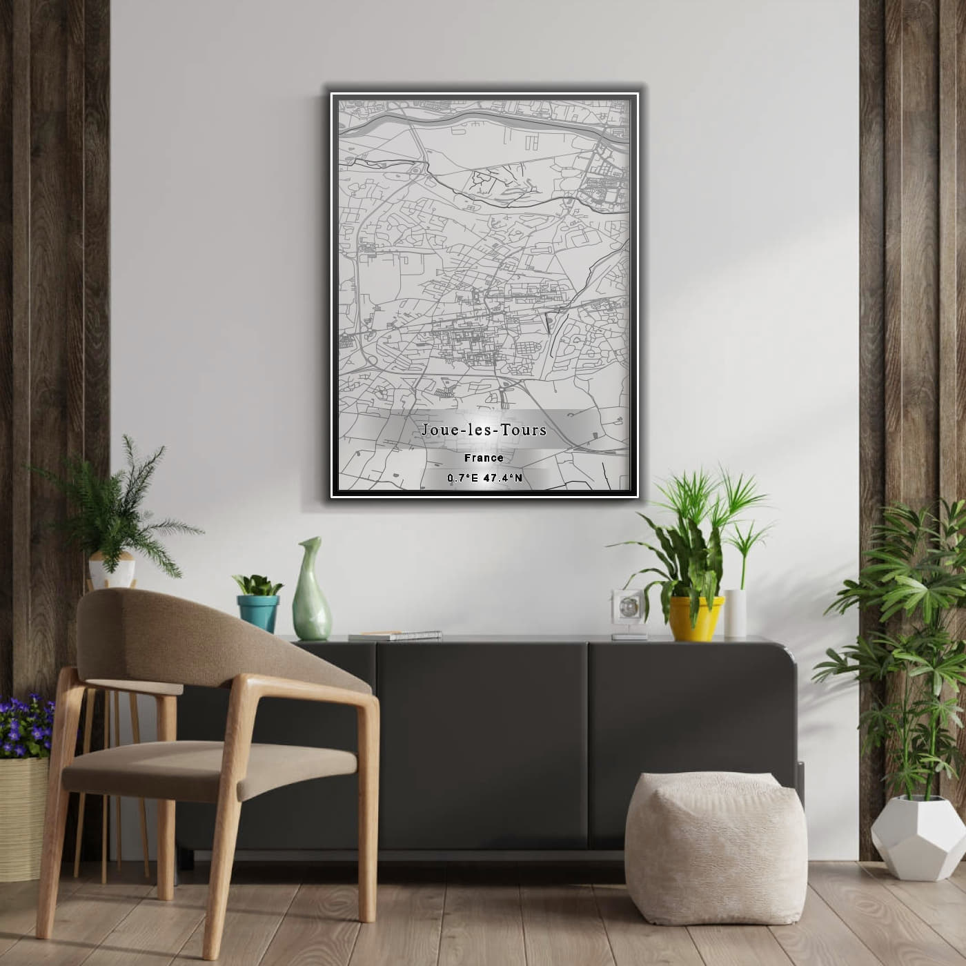 ROAD MAP OF JOUE-LES-TOURS, FRANCE BY MAPBAKES