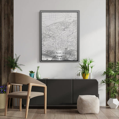 ROAD MAP OF MONT-SAINT-AIGNAN, FRANCE BY MAPBAKES